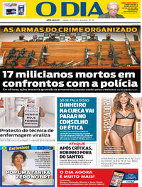 Capa do jornal O Dia 17/10/2020