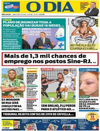 Capa do jornal O Dia 17/12/2020