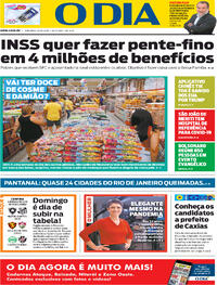 Capa do jornal O Dia 20/09/2020