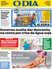 Capa do jornal O Dia 22/01/2020