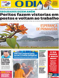 Capa do jornal O Dia 22/09/2020