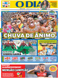 Capa do jornal O Dia 23/02/2020