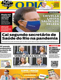 Capa do jornal O Dia 23/06/2020