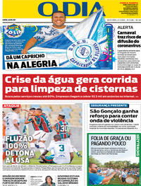 Capa do jornal O Dia 24/01/2020