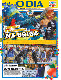 Capa do jornal O Dia 25/02/2020