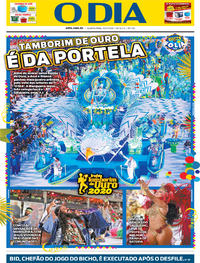 Capa do jornal O Dia 26/02/2020