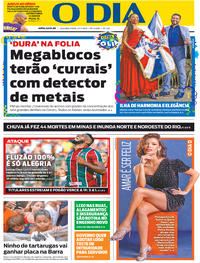 Capa do jornal O Dia 27/01/2020