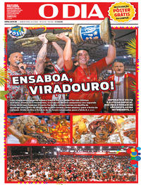 Capa do jornal O Dia 27/02/2020