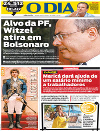 Capa do jornal O Dia 27/05/2020