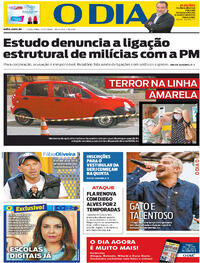 Capa do jornal O Dia 27/10/2020