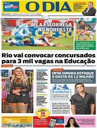 Capa do jornal O Dia 27/12/2020