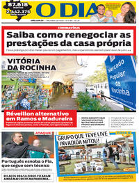 Capa do jornal O Dia 28/07/2020