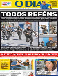 Capa do jornal O Dia 28/08/2020