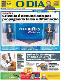 Capa do jornal O Dia 28/11/2020