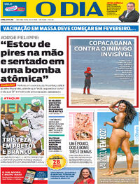 Capa do jornal O Dia 28/12/2020