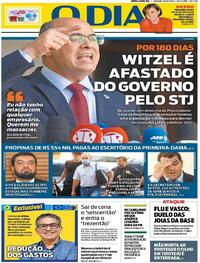 Capa do jornal O Dia 29/08/2020