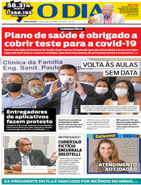 Capa do jornal O Dia 30/06/2020