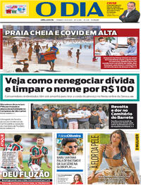 Capa do jornal O Dia 30/08/2020