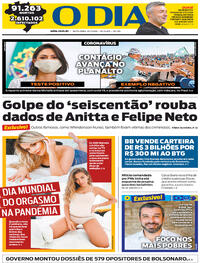 Capa do jornal O Dia 31/07/2020