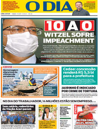 Capa do jornal O Dia 01/05/2021