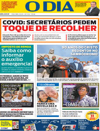 Capa do jornal O Dia 02/03/2021