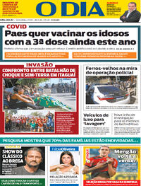 Capa do jornal O Dia 02/07/2021