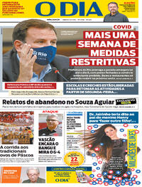 Capa do jornal O Dia 03/04/2021