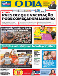 Capa do jornal O Dia 04/01/2021