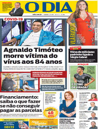 Capa do jornal O Dia 04/04/2021