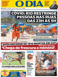 Capa do jornal O Dia 05/03/2021