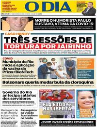 Capa do jornal O Dia 05/05/2021