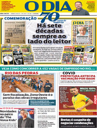 Capa do jornal O Dia 05/06/2021