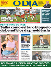 Capa do jornal O Dia 05/07/2021