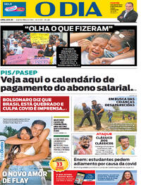Capa do jornal O Dia 06/01/2021