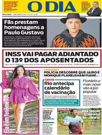Capa do jornal O Dia 06/05/2021