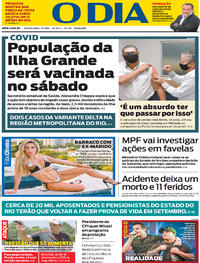 Capa do jornal O Dia 07/07/2021