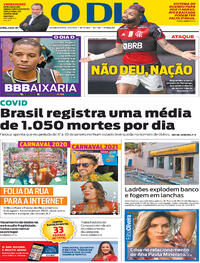 Capa do jornal O Dia 08/02/2021