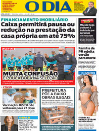 Capa do jornal O Dia 08/06/2021