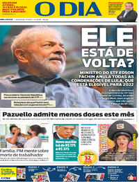 Capa do jornal O Dia 09/03/2021