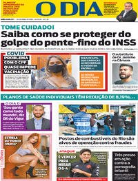 Capa do jornal O Dia 09/07/2021
