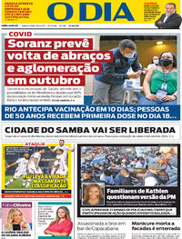 Capa do jornal O Dia 10/06/2021