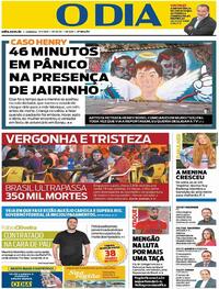 Capa do jornal O Dia 11/04/2021