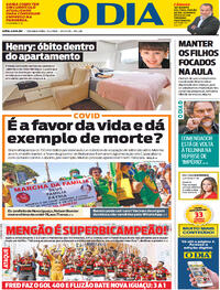 Capa do jornal O Dia 12/04/2021