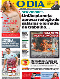 Capa do jornal O Dia 13/01/2021