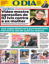 Capa do jornal O Dia 13/07/2021