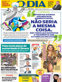 Capa do jornal O Dia 14/02/2021