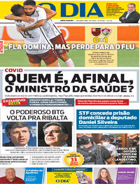 Capa do jornal O Dia 15/03/2021