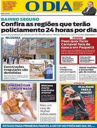 Capa do jornal O Dia 15/06/2021