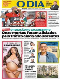 Capa do jornal O Dia 16/05/2021