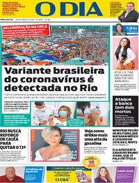 Capa do jornal O Dia 17/02/2021